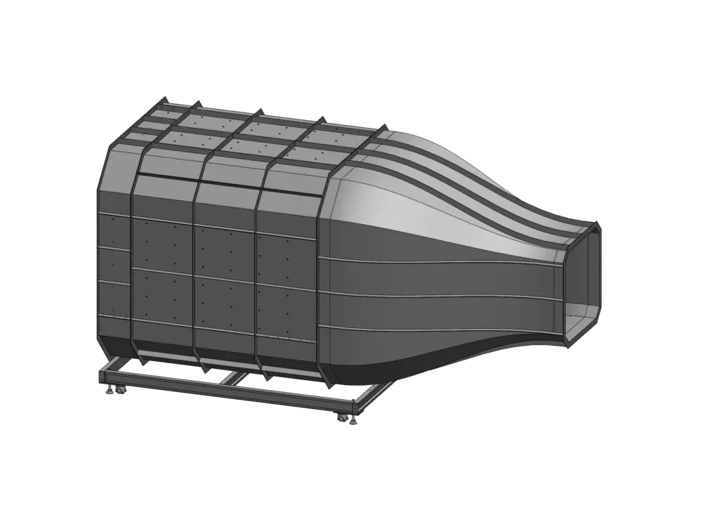 風洞試験装置.Compact Wind tunnel.2×2